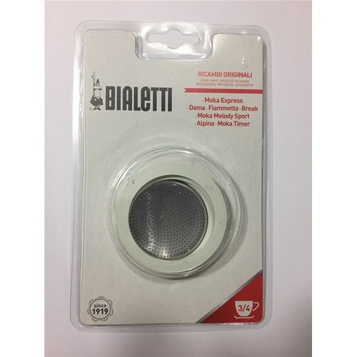 Prodotto: 10405 - GUARNIZIONI CAFFETTIERA BIALETTI 3 PZ + FILTRO 3 TAZZE -  BIALETTI (ricambi piccoli elettrodomestici - guarnizioni caffettiere);