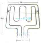 RESISTENZA FORNO REX SUPERIORE ORIGINALE 3570337018